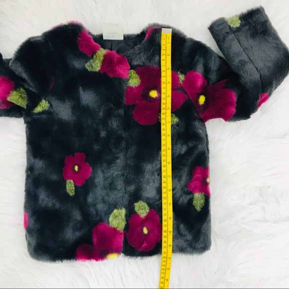 Osh Kosh Faux Fur Floral Jacket - Picture 8 of 10